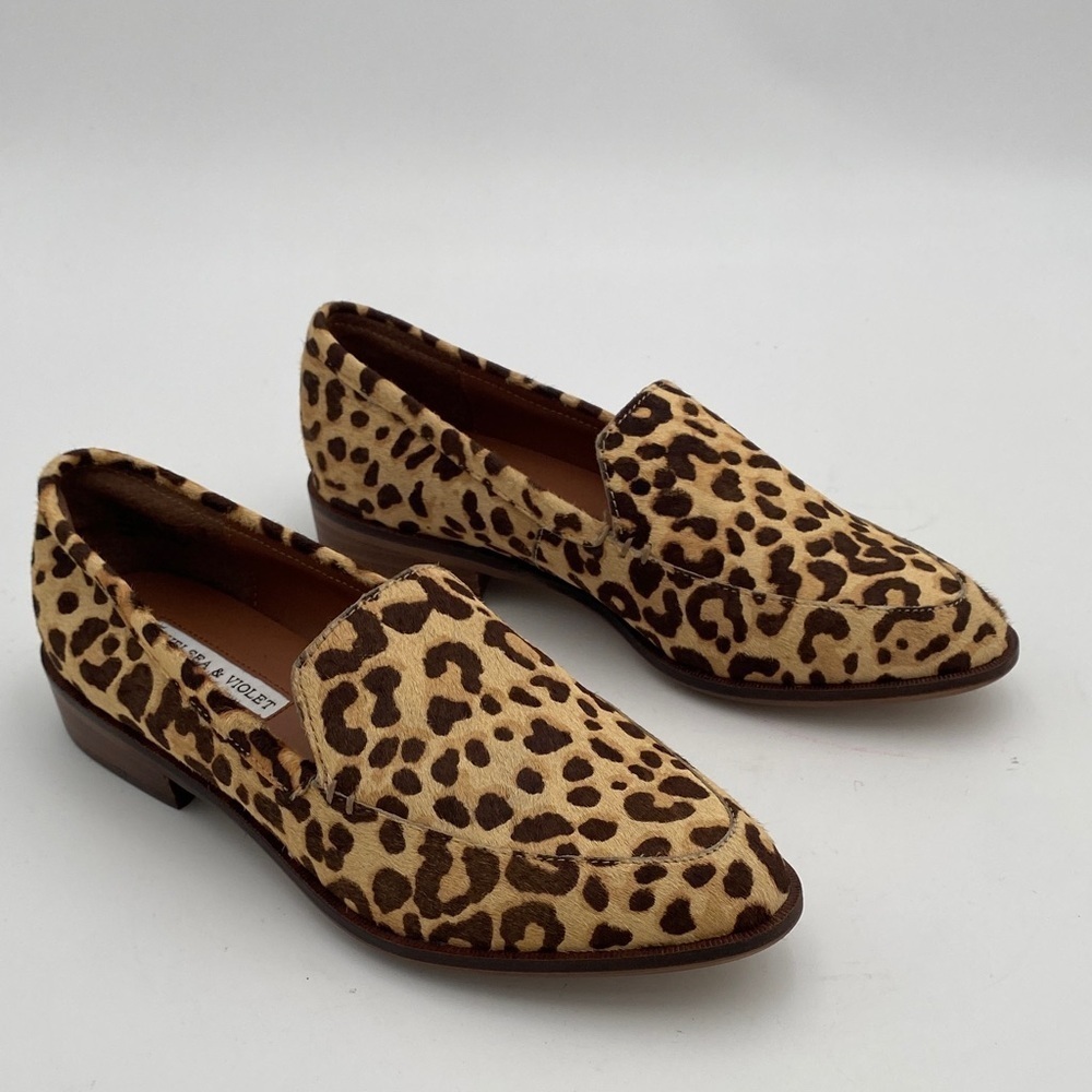 Chelsea & Violet Animal real fur Print Flats women 6M casual office event boho
